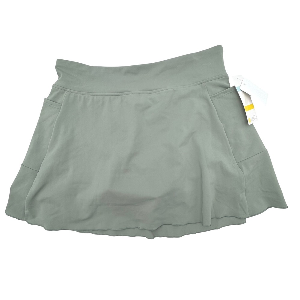 NORDSTROM ZELLA NWT Women's XL Green Lilypad Athletic Skort Pockets Activewear